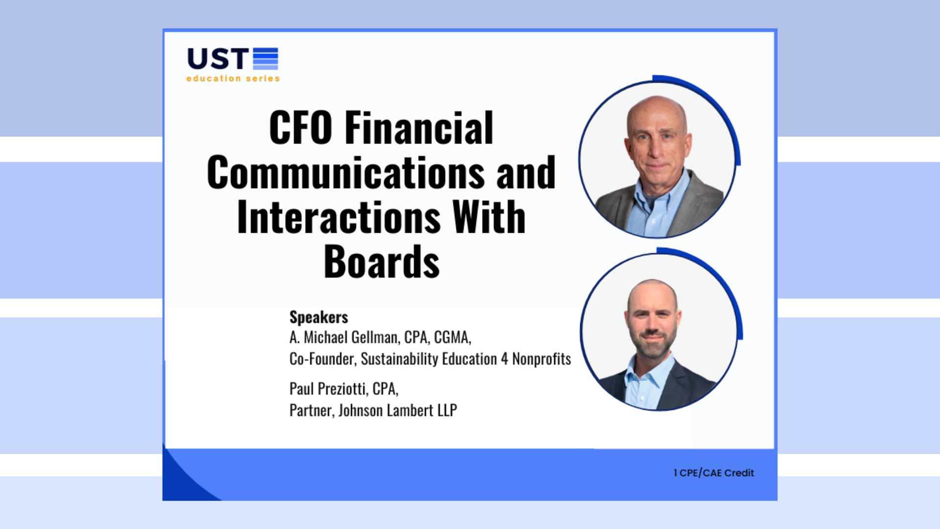 CFO Financial Communications and Interactions With Boards – UST ...